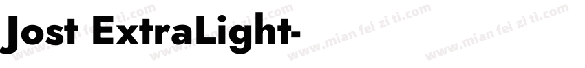 Jost ExtraLight字体转换